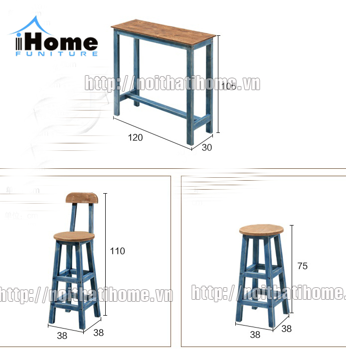 bàn ghế cà phê bar